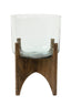 Light & Living Accessories Vase on base 31,5x43 cm JACE glass+wood brown House of Isabella UK