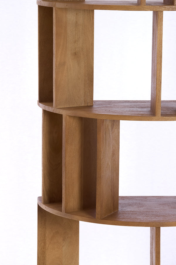 Light & Living Accessories Wall cabinet open 76x37x212 cm LIMPYA light brown House of Isabella UK
