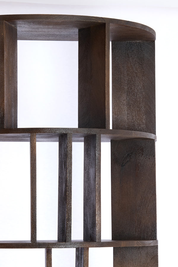Light & Living Accessories Wall cabinet open 76x37x212 cm LIMPYA wood matt dark russet House of Isabella UK