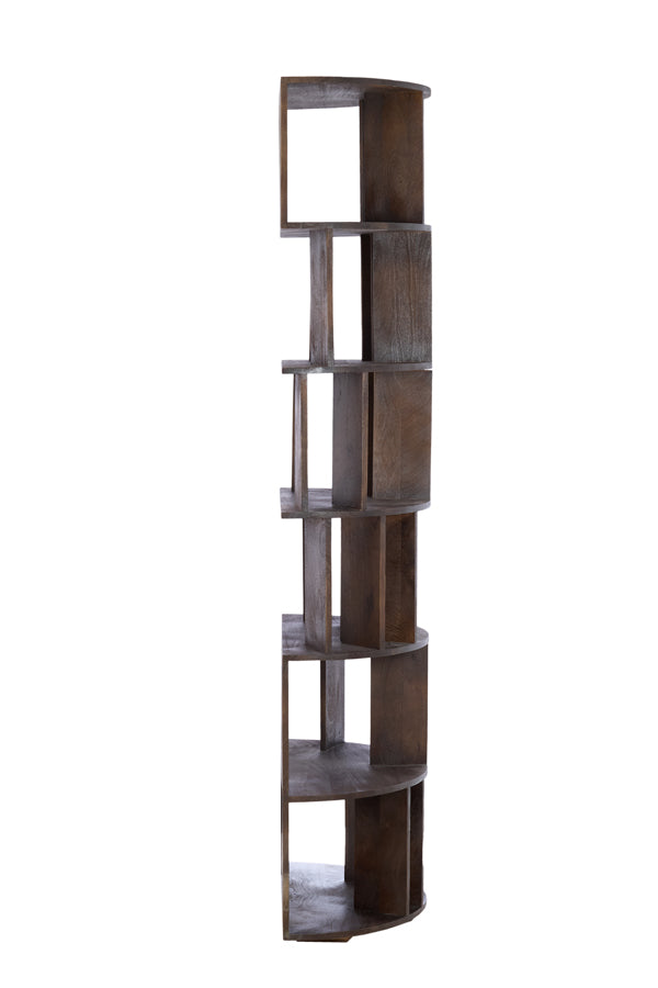Light & Living Accessories Wall cabinet open 76x37x212 cm LIMPYA wood matt dark russet House of Isabella UK