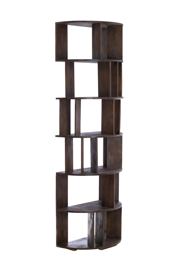 Light & Living Accessories Wall cabinet open 76x37x212 cm LIMPYA wood matt dark russet House of Isabella UK