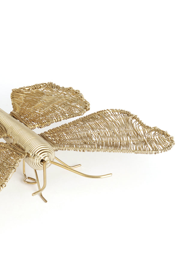 Light & Living Accessories Wall ornament 25x19x6 cm BUTTERFLY gold House of Isabella UK