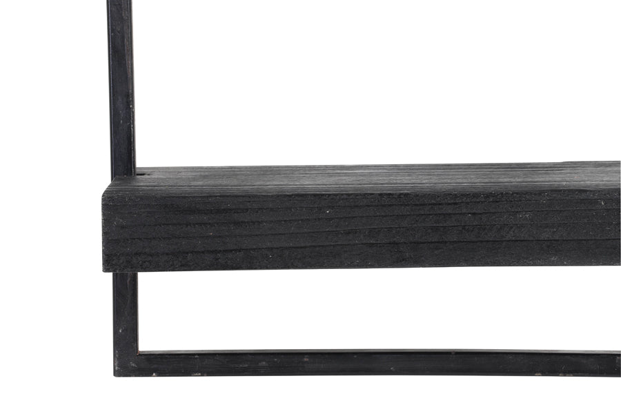 Light & Living Accessories Wall shelf 120x18x24 cm MADDISON wood matt black House of Isabella UK