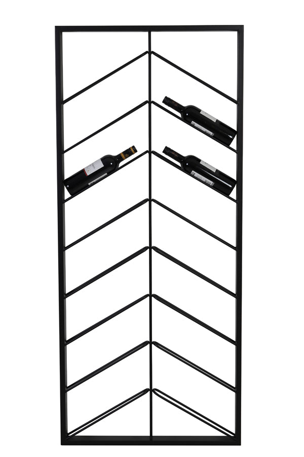 Light & Living Accessories Wine rack 16 bottles 70x6x160 cm MALBEO black House of Isabella UK