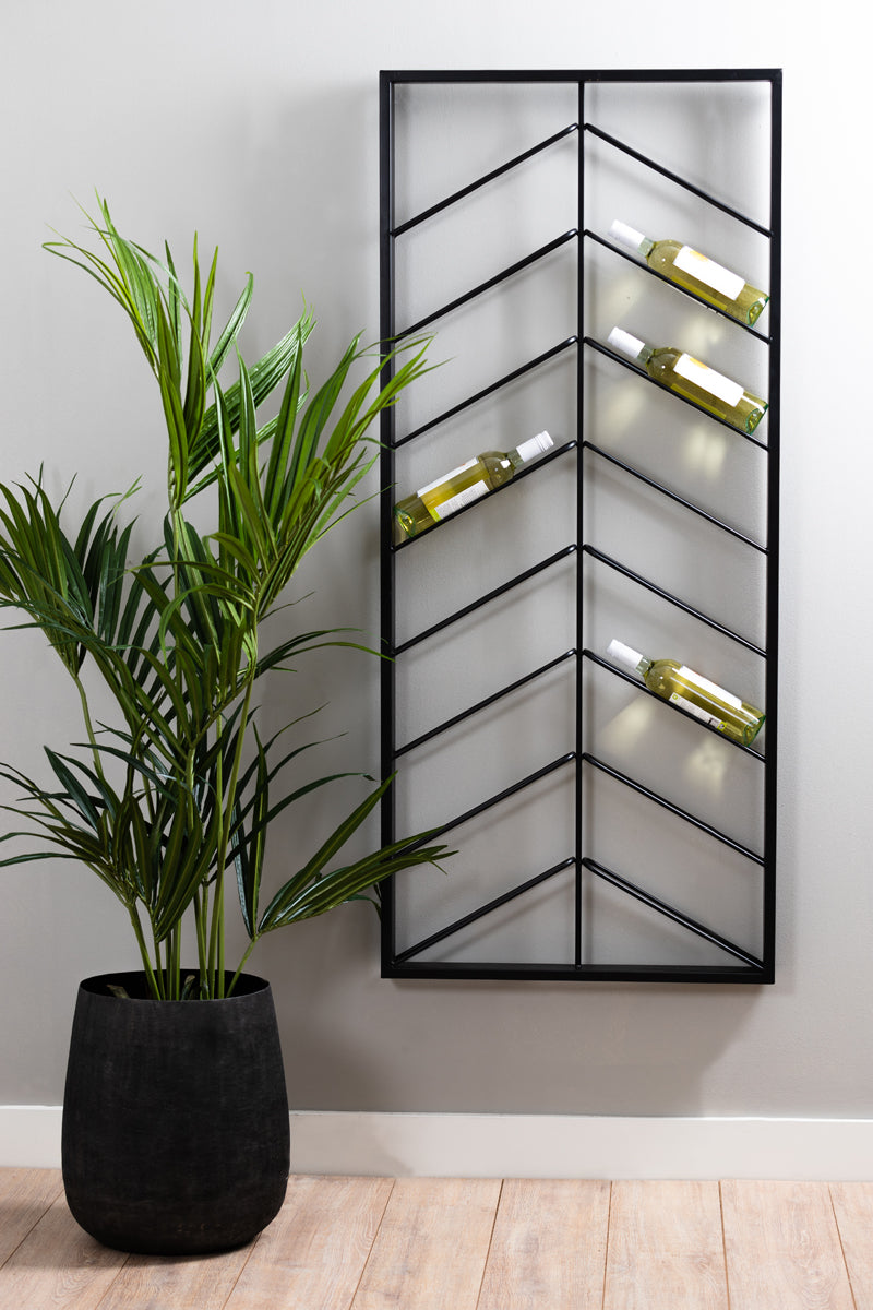 Light & Living Accessories Wine rack 16 bottles 70x6x160 cm MALBEO black House of Isabella UK