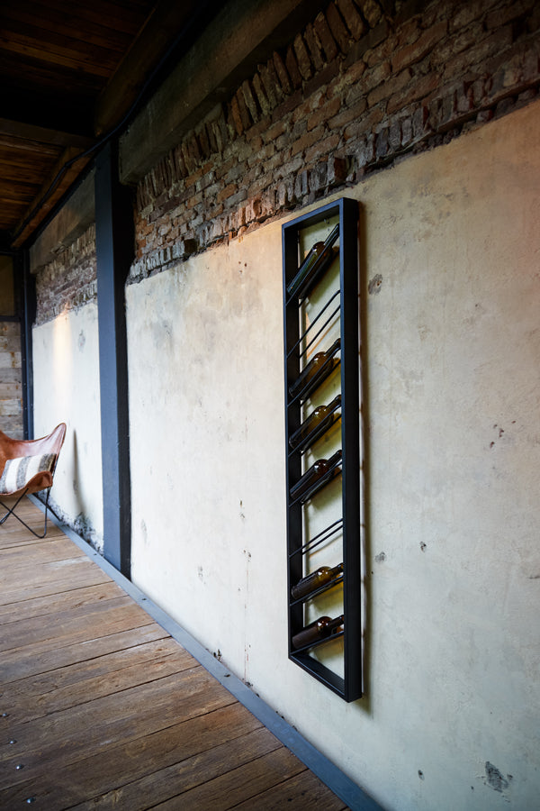 Light & Living Accessories Wine rack 8 bottles 36x6x160 cm MALBEO black House of Isabella UK