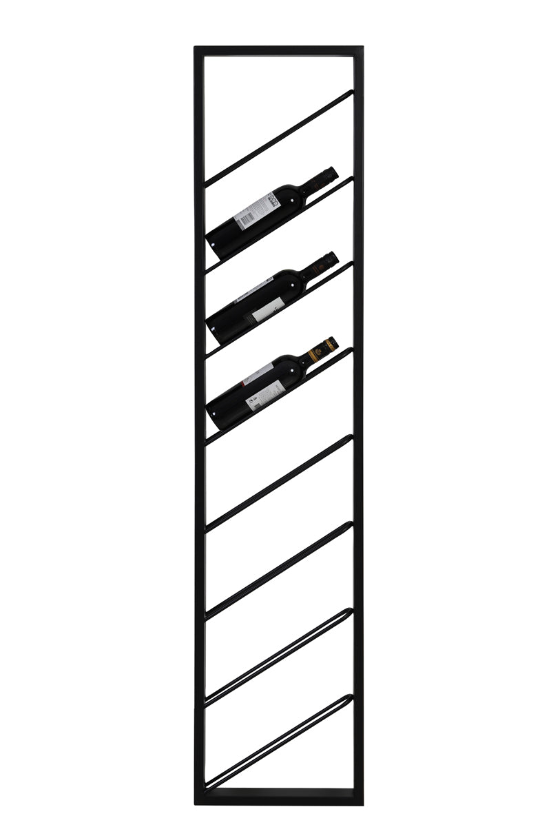 Light & Living Accessories Wine rack 8 bottles 36x6x160 cm MALBEO black House of Isabella UK