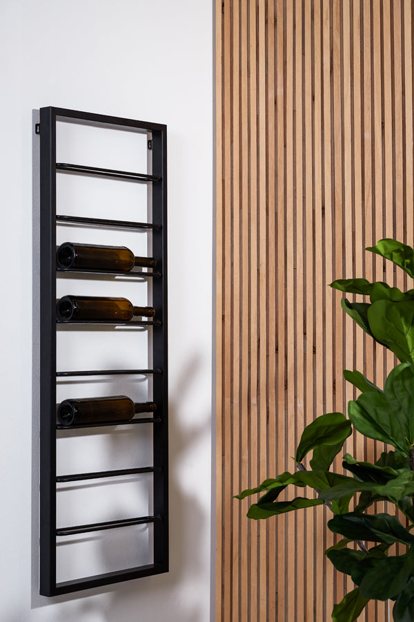 Light & Living Accessories Wine rack 8 bottles 42x6x120 cm MACABEN black House of Isabella UK