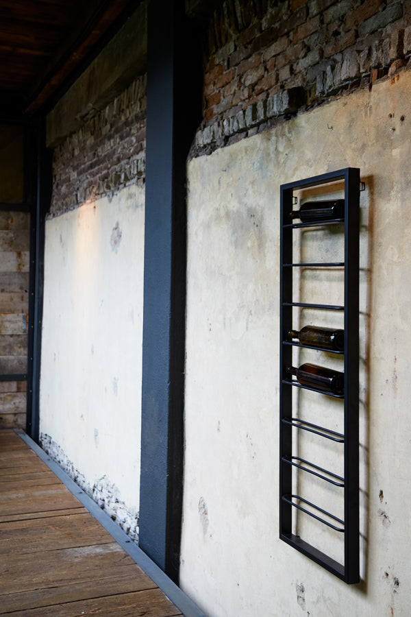 Light & Living Accessories Wine rack 8 bottles 42x6x120 cm MACABEN black House of Isabella UK