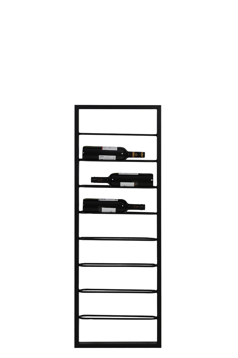 Light & Living Accessories Wine rack 8 bottles 42x6x120 cm MACABEN black House of Isabella UK
