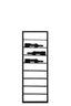 Light & Living Accessories Wine rack 8 bottles 42x6x120 cm MACABEN black House of Isabella UK