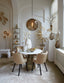 Light & Living Dining Table 100x78 cm LEYDA marble white-antique bronze House of Isabella UK