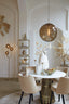 Light & Living Dining Table 100x78 cm LEYDA marble white-antique bronze House of Isabella UK
