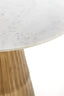 Light & Living Dining Table 100x78 cm LEYDA marble white-antique bronze House of Isabella UK