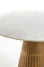 Light & Living Dining Table 100x78 cm LEYDA marble white-antique bronze House of Isabella UK