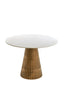 Light & Living Dining Table 100x78 cm LEYDA marble white-antique bronze House of Isabella UK