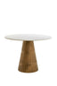 Light & Living Dining Table 100x78 cm LEYDA marble white-antique bronze House of Isabella UK