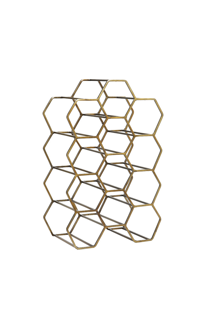 Light & Living Furniture Wine rack 12 bottles 30x18x46 cm SALBRIS antique bronze House of Isabella UK