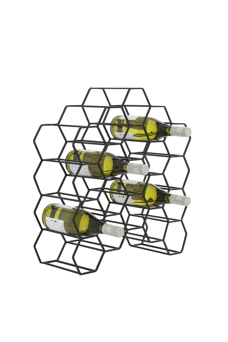 Light & Living Furniture Wine rack 20 bottles 48x18x52 cm SALBRIS matt black House of Isabella UK