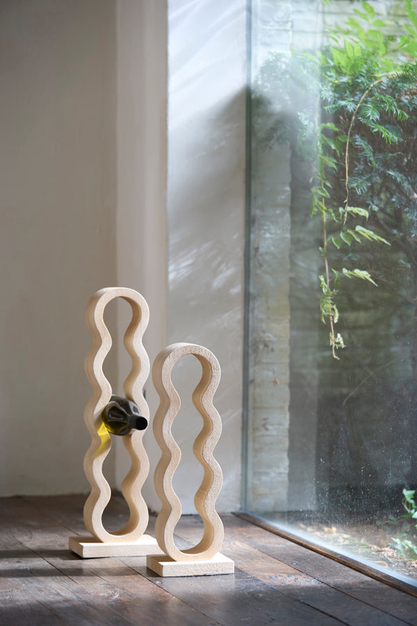 Light & Living Furniture Wine rack 5 bottles 18x13x58 cm EDOLO wood matt natural House of Isabella UK