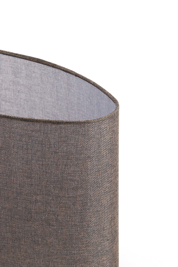 Light & Living Lamp Shades Shade oval 30-15-25 cm BRANFO linen dark brown House of Isabella UK