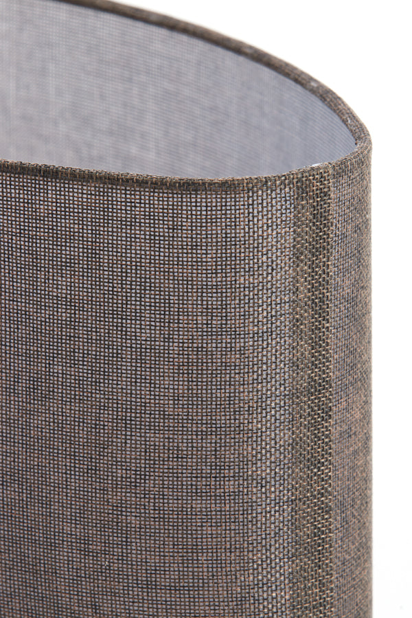 Light & Living Lamp Shades Shade oval 38-17,5-28 cm BRANFO linen dark brown House of Isabella UK