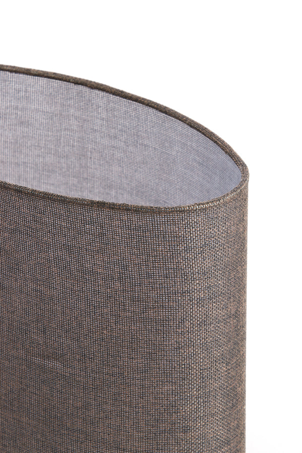 Light & Living Lamp Shades Shade oval 38-17,5-28 cm BRANFO linen dark brown House of Isabella UK