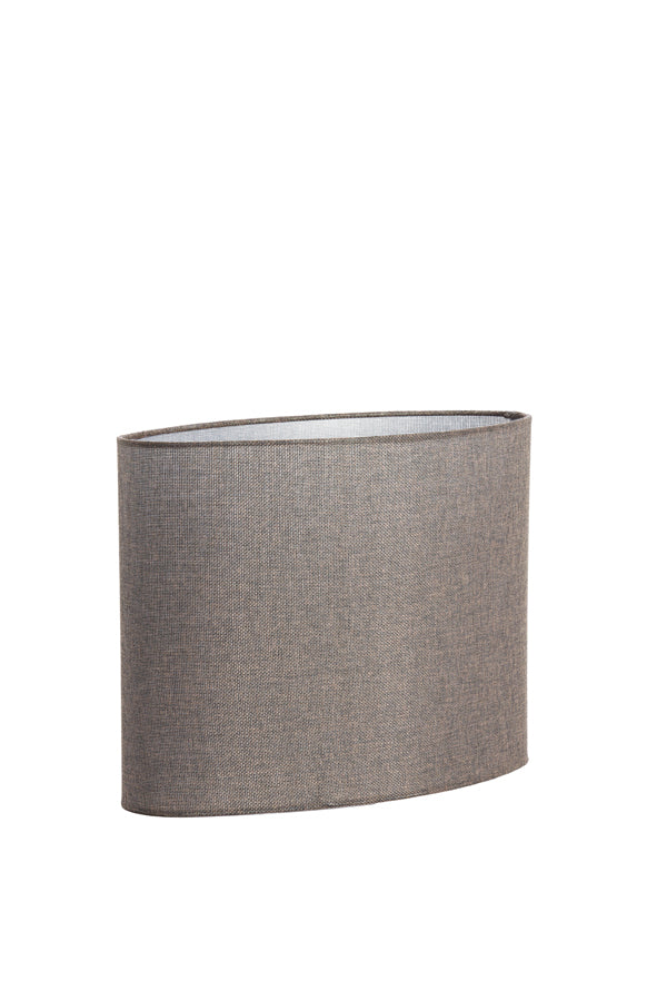 Light & Living Lamp Shades Shade oval 38-17,5-28 cm BRANFO linen dark brown House of Isabella UK