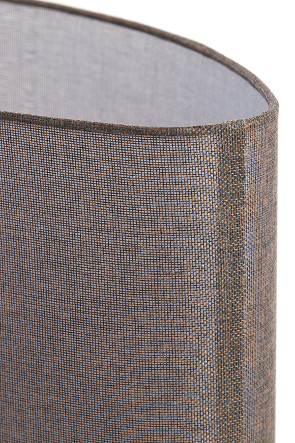 Light & Living Lamp Shades Shade oval 45-21-32 cm BRANFO linen dark brown House of Isabella UK