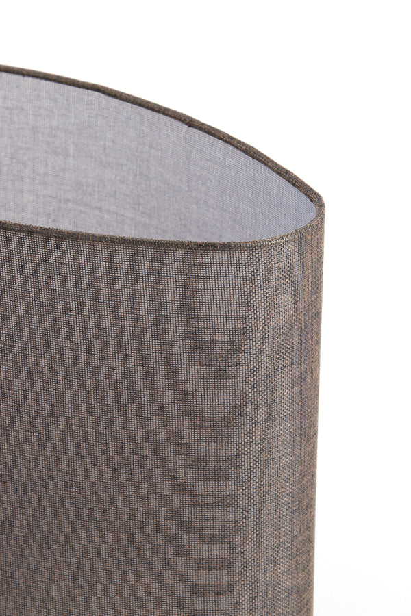 Light & Living Lamp Shades Shade oval 45-21-32 cm BRANFO linen dark brown House of Isabella UK