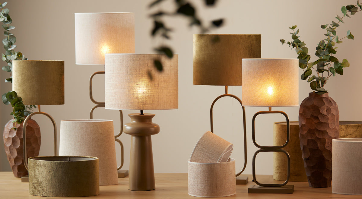 Light & Living Lamp Shades Shade oval straight slim 30-15-25 cm BRESKA pearl white House of Isabella UK