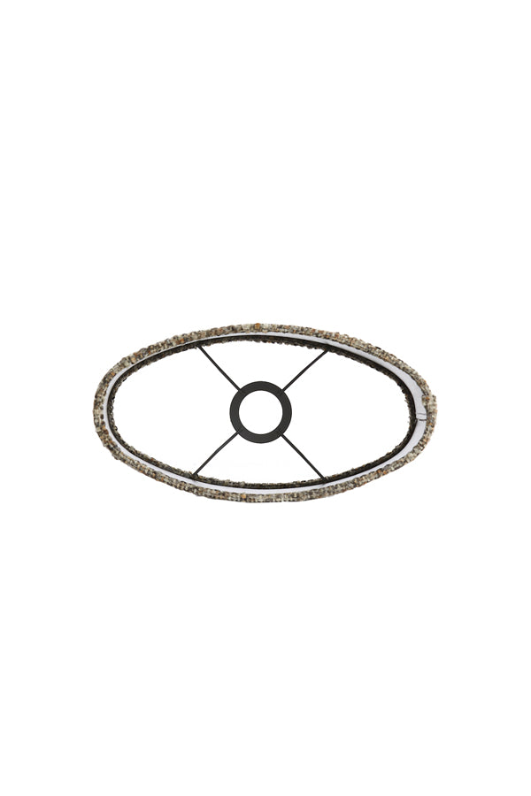 Light & Living Lamp Shades Shade oval straight slim 30-15-25 cm OSIRE grey-brown House of Isabella UK