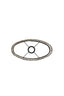 Light & Living Lamp Shades Shade oval straight slim 30-15-25 cm OSIRE grey-brown House of Isabella UK