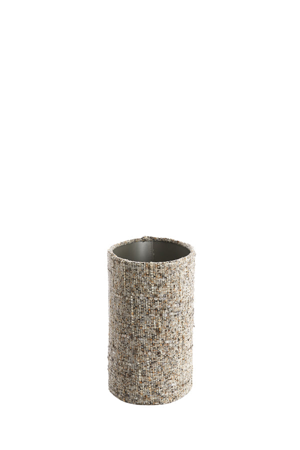 Light & Living Lamp Shades Shade oval straight slim 30-15-25 cm OSIRE grey-brown House of Isabella UK