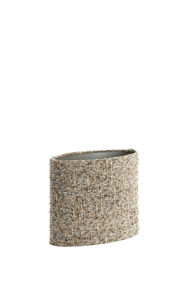 Light & Living Lamp Shades Shade oval straight slim 30-15-25 cm OSIRE grey-brown House of Isabella UK