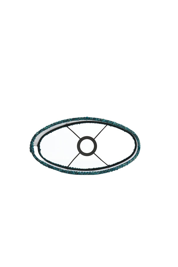 Light & Living Lamp Shades Shade oval straight slim 30-15-25 cm OSIRE petrol House of Isabella UK