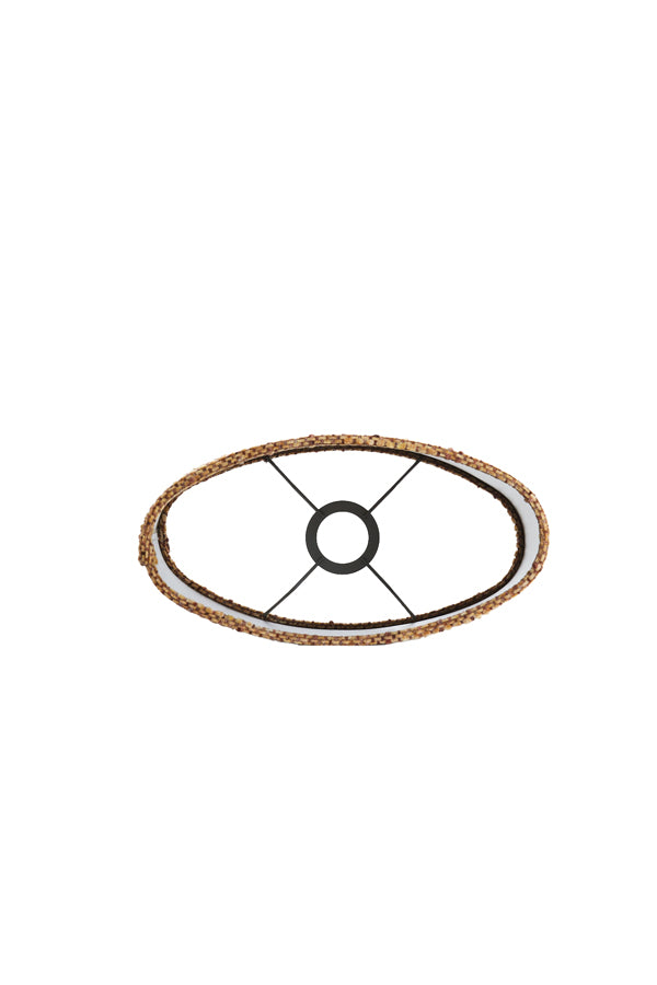Light & Living Lamp Shades Shade oval straight slim 30-15-25 cm OSIRE terra-brown House of Isabella UK