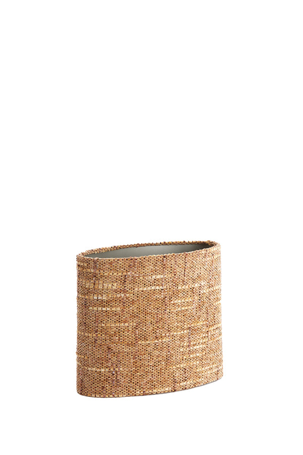 Light & Living Lamp Shades Shade oval straight slim 30-15-25 cm OSIRE terra-brown House of Isabella UK