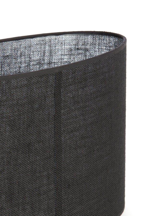 Light & Living Lamp Shades Shade oval straight slim 30-15-25 cm SENDAI black House of Isabella UK