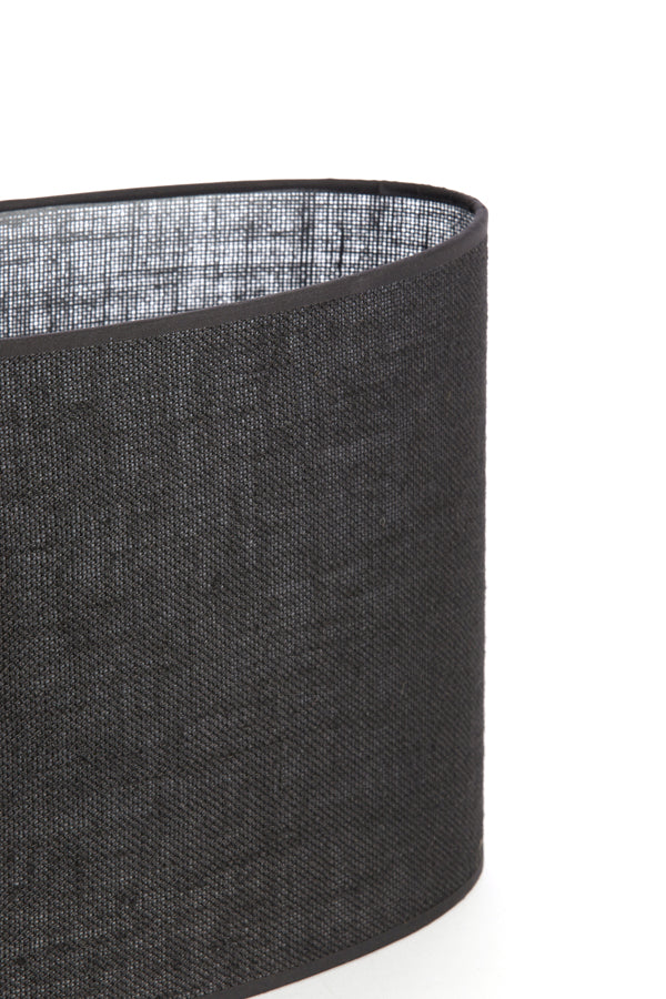 Light & Living Lamp Shades Shade oval straight slim 30-15-25 cm SENDAI black House of Isabella UK