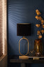 Light & Living Lamp Shades Shade oval straight slim 30-15-25 cm VELOURS black-taupe House of Isabella UK