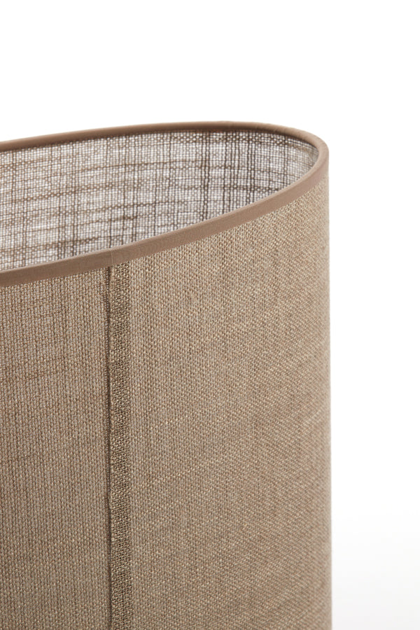 Light & Living Lamp Shades Shade oval straight slim 38-17,5-19 cm CADEN beige House of Isabella UK
