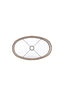 Light & Living Lamp Shades Shade oval straight slim 38-17,5-19 cm GEMSTONE gold House of Isabella UK