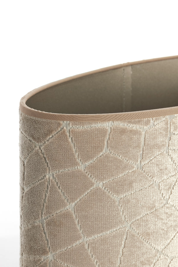 Light & Living Lamp Shades Shade oval straight slim 38-17,5-19 cm KASSEI beige House of Isabella UK