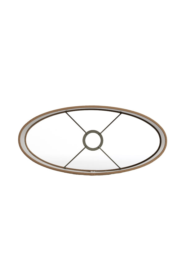 Light & Living Lamp Shades Shade oval straight slim 38-17,5-19 cm KASSEI beige House of Isabella UK