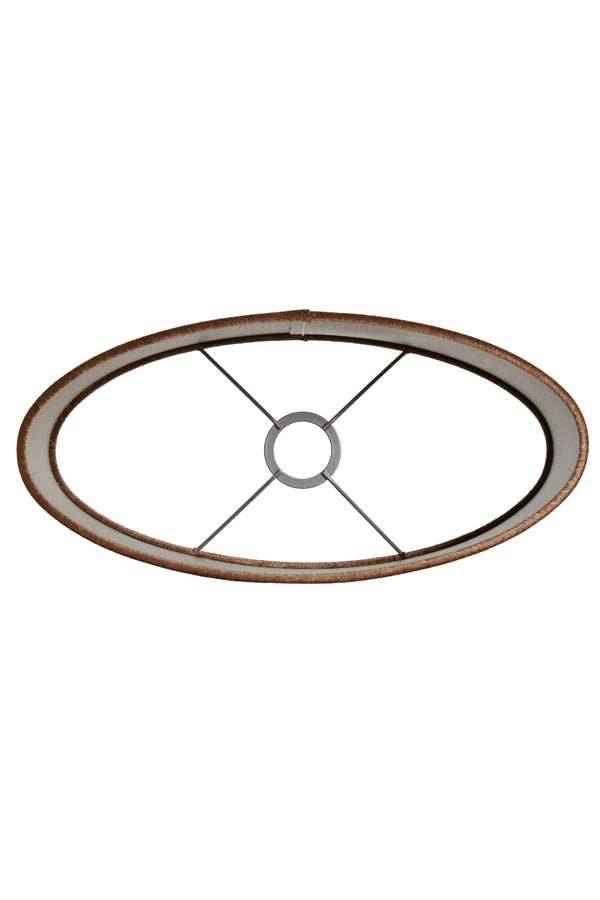 Light & Living Lamp Shades Shade oval straight slim 38-17,5-19 cm LUBIS brown House of Isabella UK