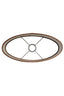 Light & Living Lamp Shades Shade oval straight slim 38-17,5-19 cm LUBIS brown House of Isabella UK