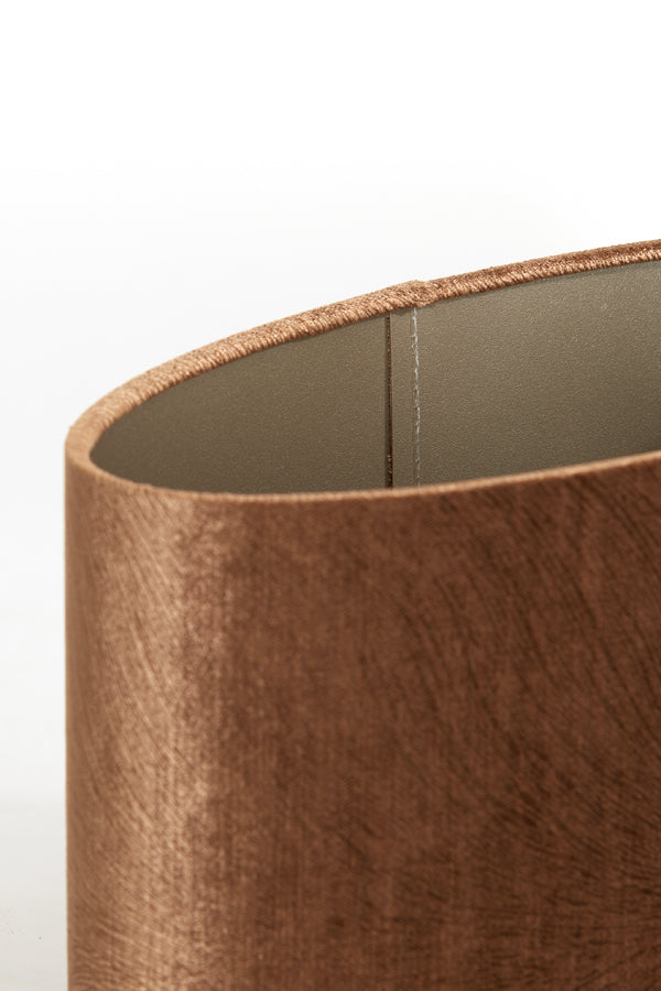 Light & Living Lamp Shades Shade oval straight slim 38-17,5-19 cm LUBIS brown House of Isabella UK