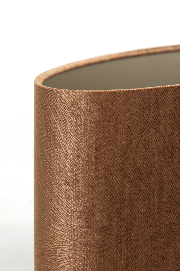 Light & Living Lamp Shades Shade oval straight slim 38-17,5-19 cm LUBIS brown House of Isabella UK