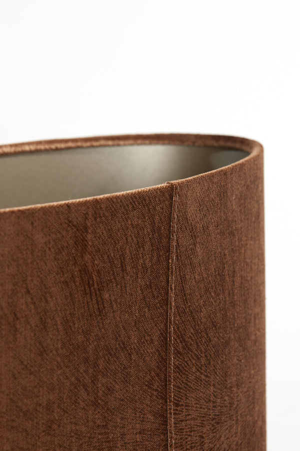 Light & Living Lamp Shades Shade oval straight slim 38-17,5-19 cm LUBIS brown House of Isabella UK